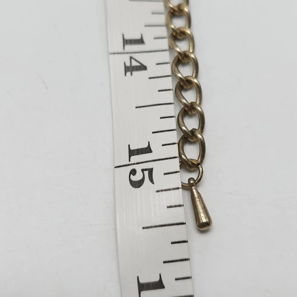Vintage Gold Tone Chain Necklace With White Lucite Crescent Moon Links